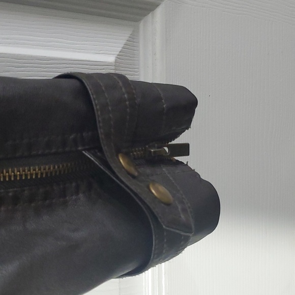 Blank Noir Vegan Leather Moto Jacket Extra Large XL Dark Green - Picture 9 of 16